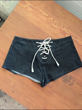 Lenni The Label Denim Lace-up Shorts M